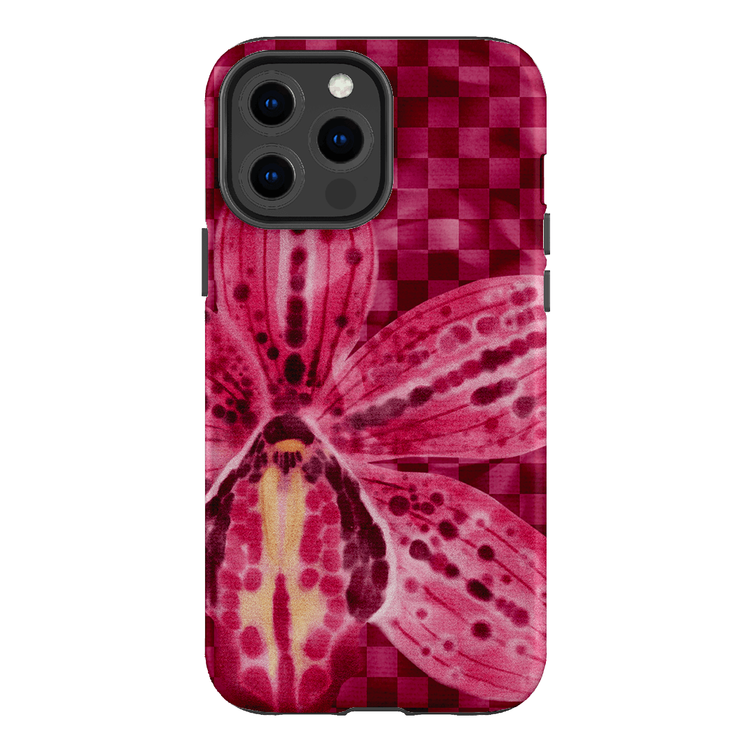 Check Orchid Printed Phone Cases iPhone 13 Pro Max / Armoured by Sally Hungerford - The Dairy