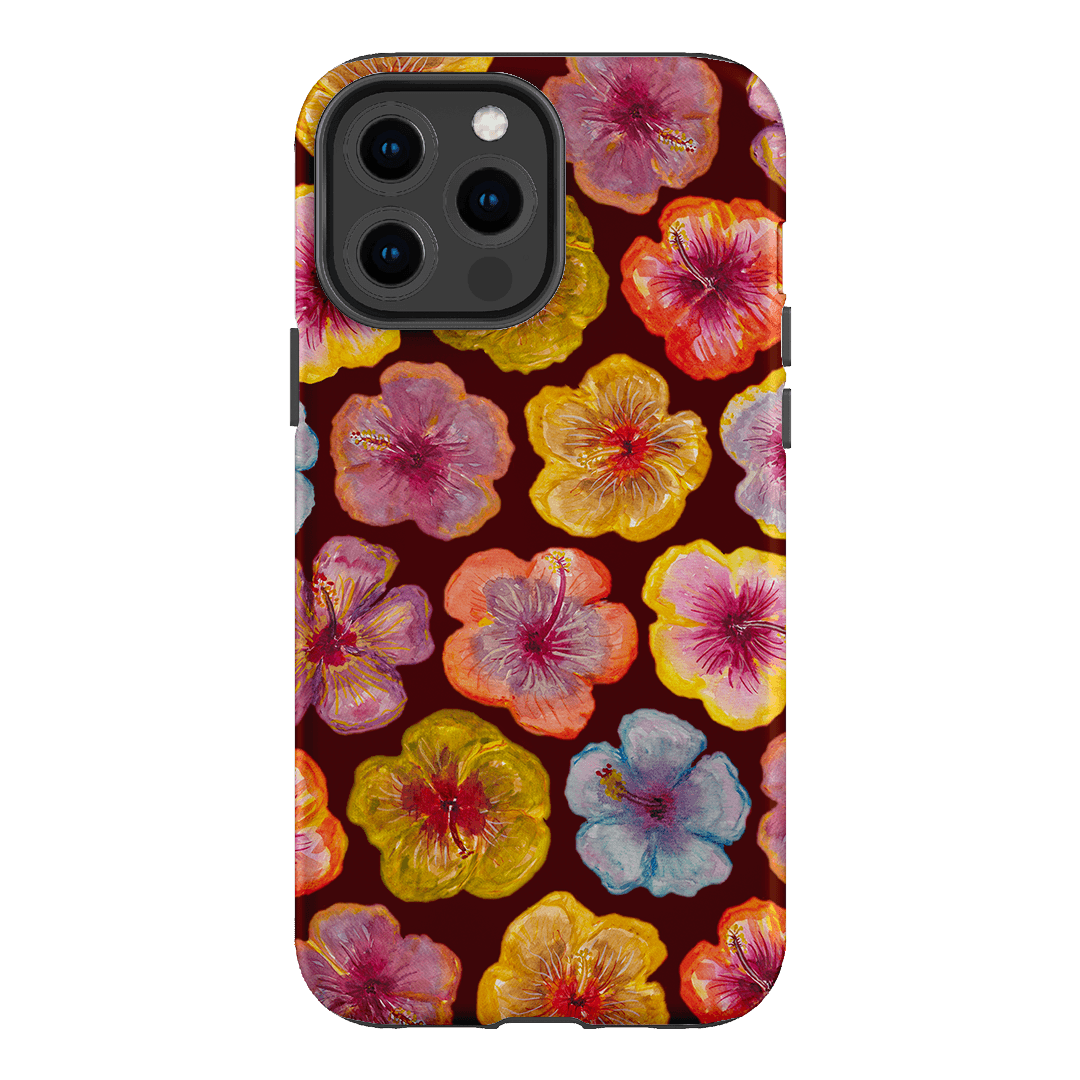 Hibiscus Holiday Rouge Printed Phone Cases iPhone 13 Pro Max / Armoured by BG. Studio - The Dairy