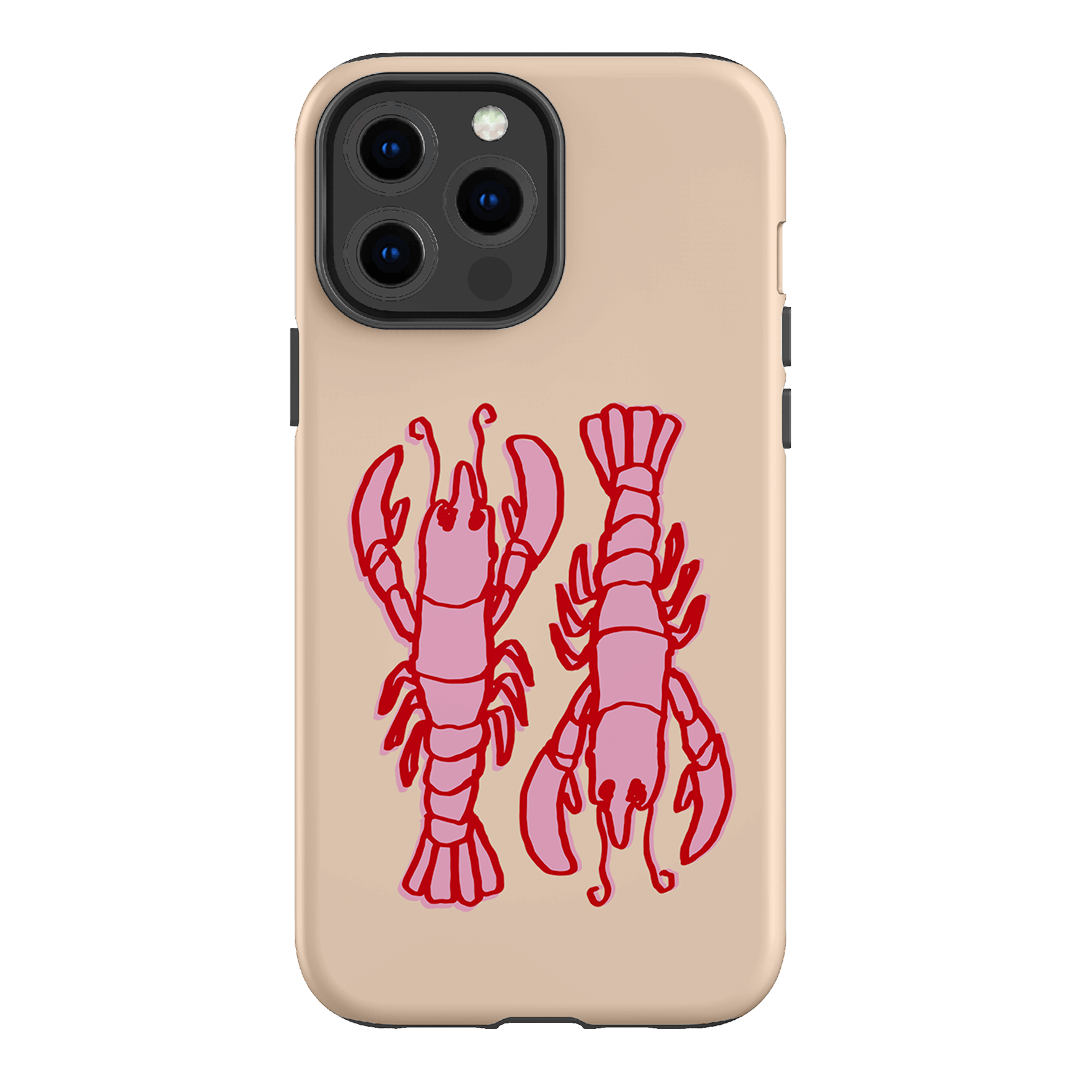 Lobster Love Peach Printed Phone Cases iPhone 13 Pro Max / Armoured by The Dairy - The Dairy