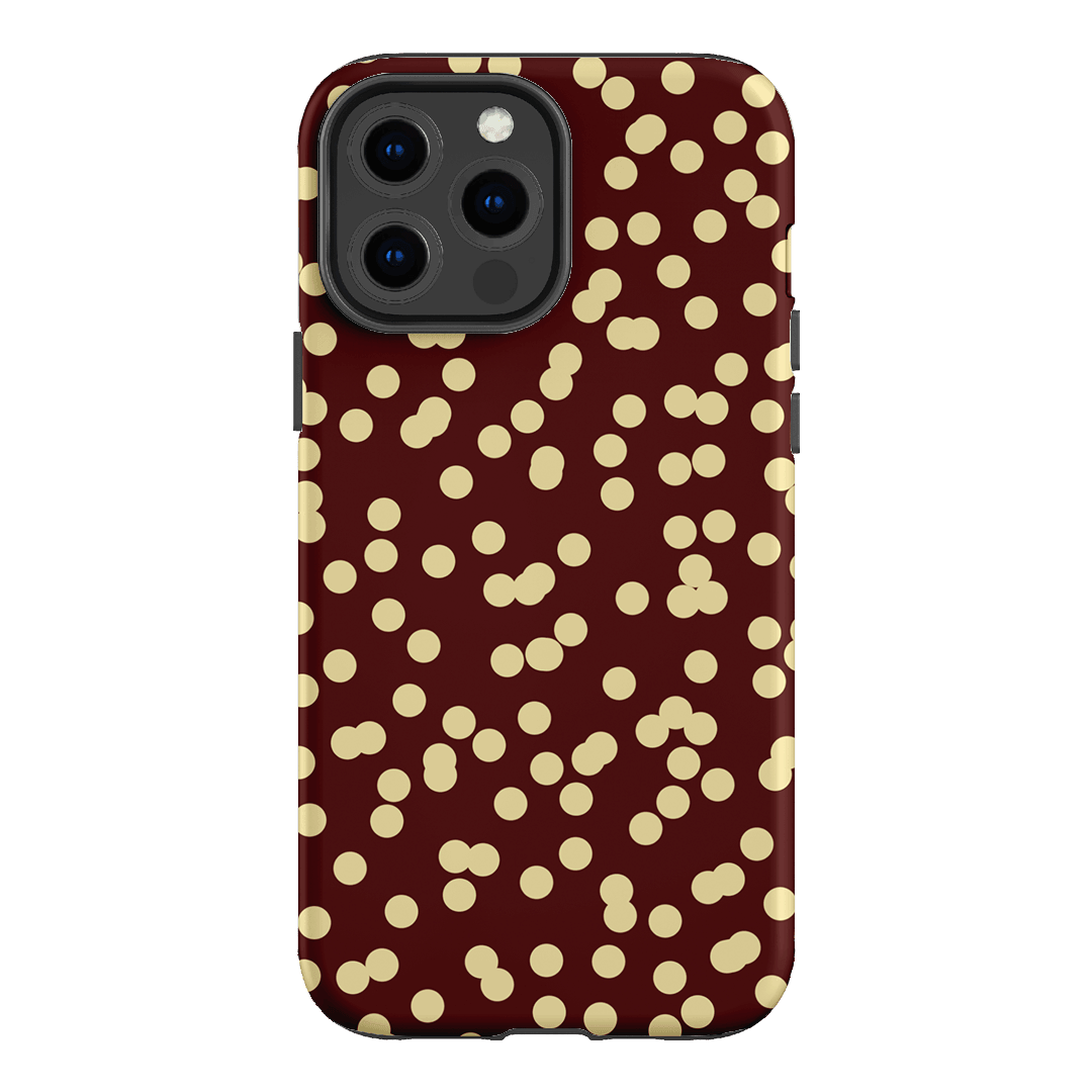 Mini Confetti Burgundy Butter Printed Phone Cases iPhone 13 Pro Max / Armoured by Veronica Tucker - The Dairy