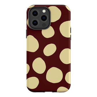 Pebbles Burgundy Butter Printed Phone Cases iPhone 13 Pro Max / Armoured by Veronica Tucker - The Dairy