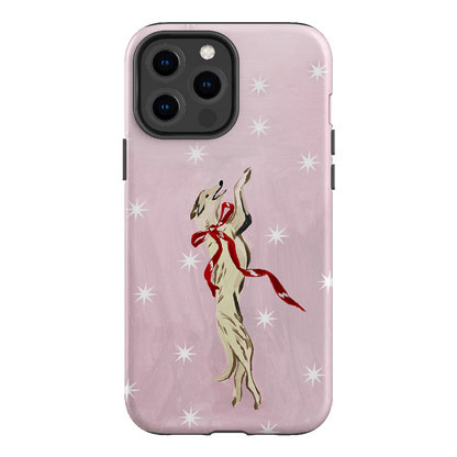 Pink Bow Hound Printed Phone Cases iPhone 13 Pro Max / Armoured by Lisa Hu - The Dairy