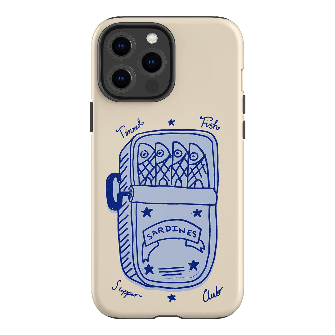 Sardine Social Blue Printed Phone Cases iPhone 13 Pro Max / Armoured by The Dairy - The Dairy