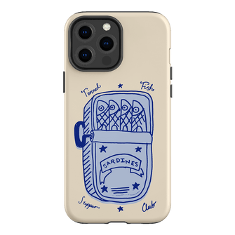 Sardine Social Blue Printed Phone Cases iPhone 13 Pro Max / Armoured by The Dairy - The Dairy