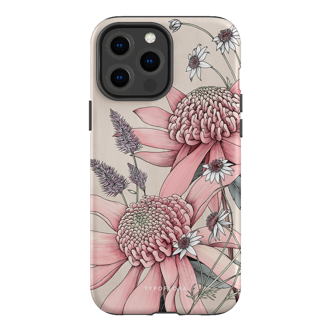 Pink Waratah Printed Phone Cases iPhone 13 Pro Max / Armoured by Typoflora - The Dairy