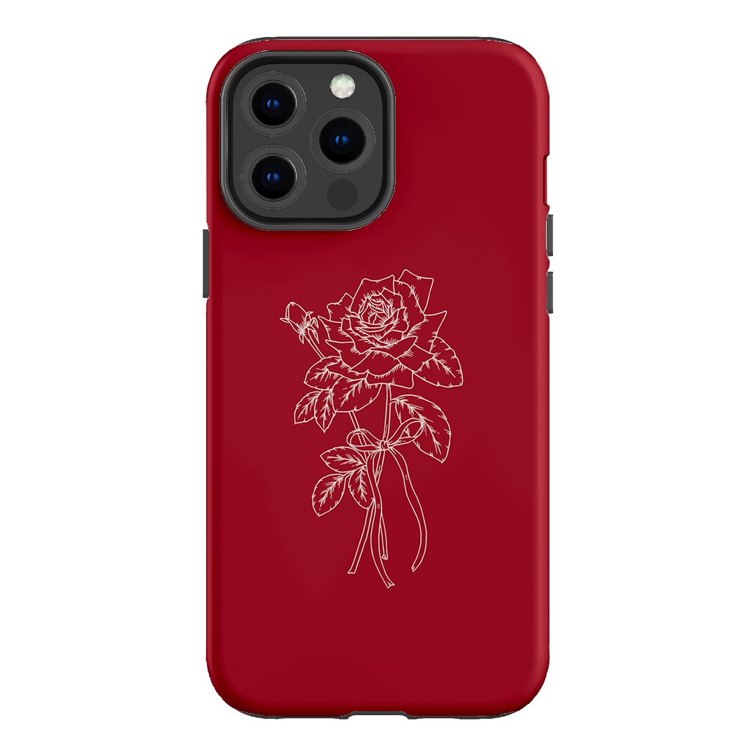Red Rose Printed Phone Cases iPhone 13 Pro Max / Armoured by Typoflora - The Dairy