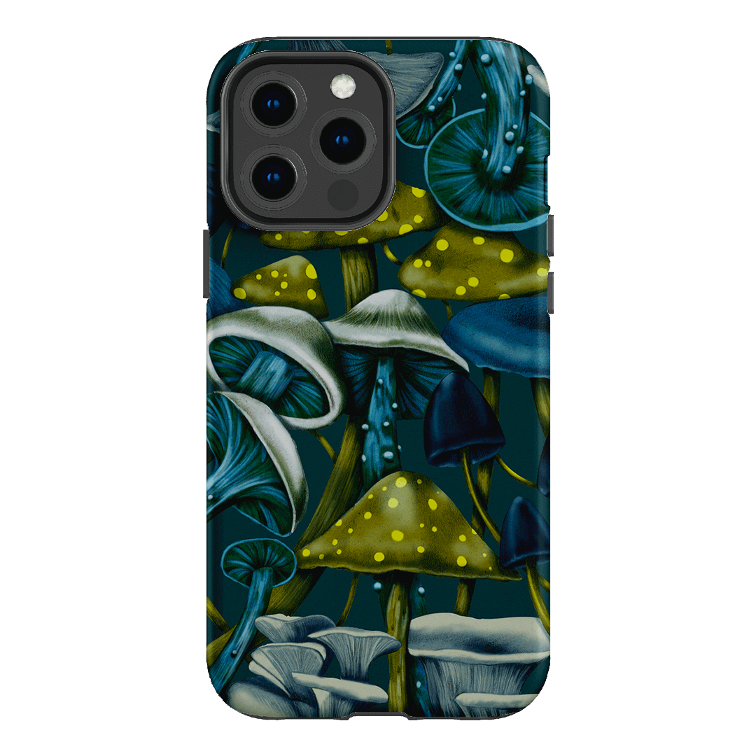 Shrooms Blue Printed Phone Cases iPhone 13 Pro Max / Armoured by Kelly Thompson - The Dairy