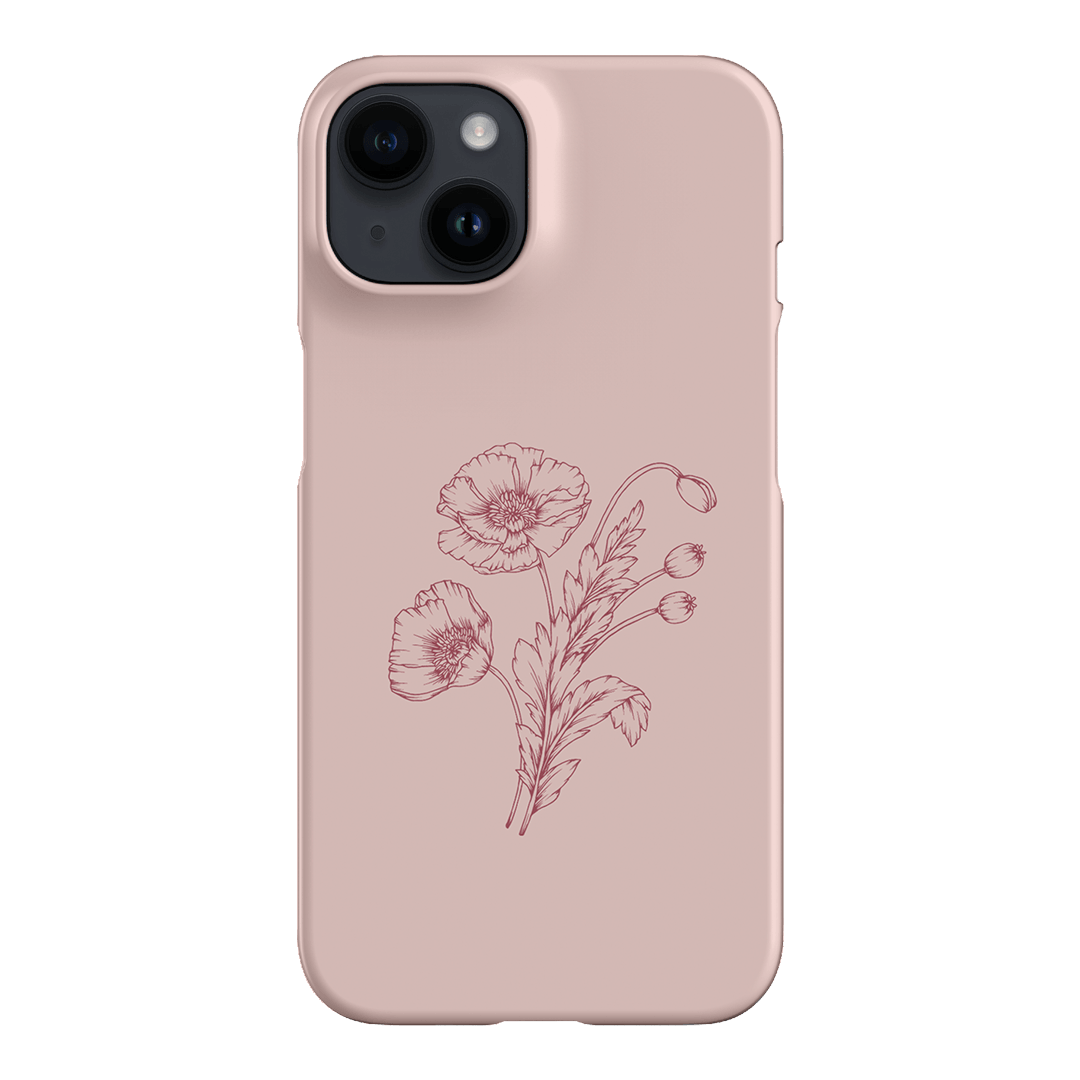 Blush Poppies Printed Phone Cases iPhone 14 / Snap by Typoflora - The Dairy