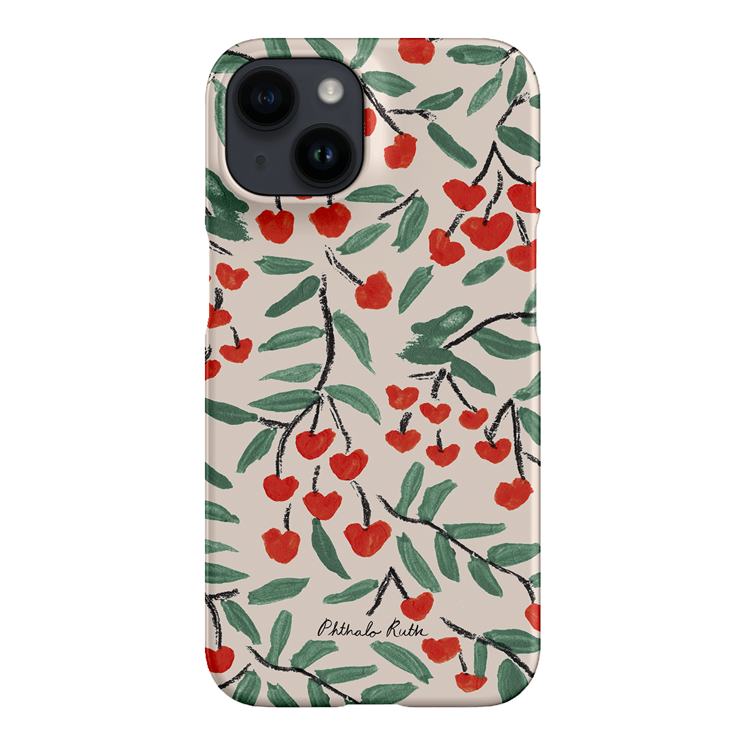 Cherry Love Printed Phone Cases iPhone 14 / Snap by Phthalo Ruth - The Dairy