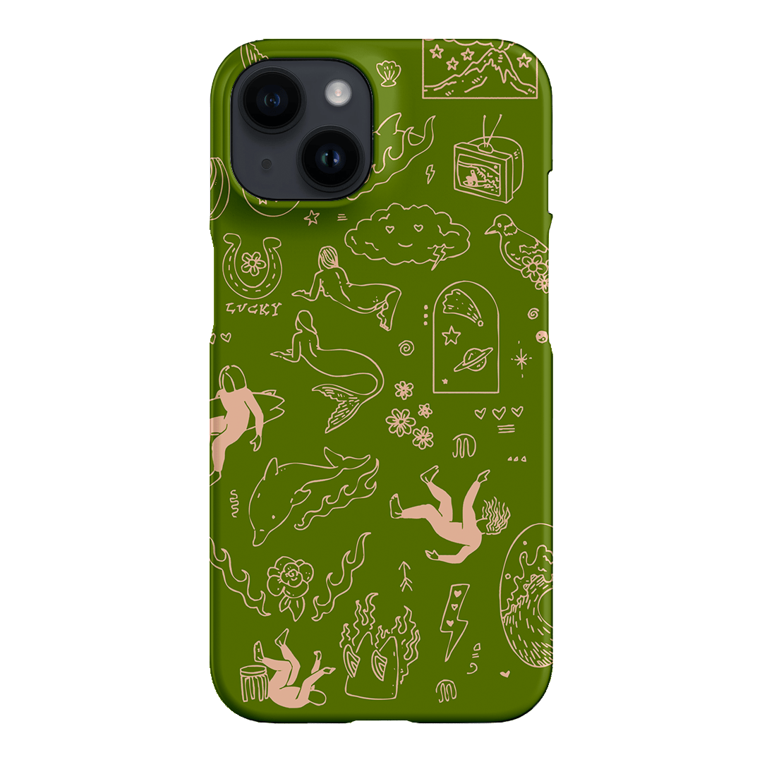 Easty Flash Green Printed Phone Cases iPhone 14 / Snap by Easty Beasty - The Dairy