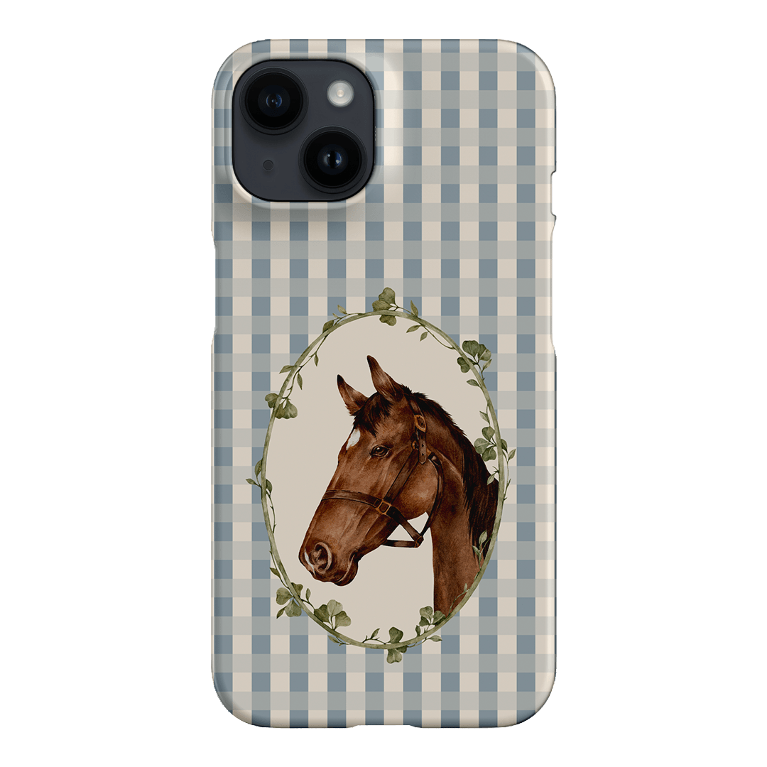 Gingham Horse Printed Phone Cases iPhone 14 / Snap by Kasiags Art - The Dairy