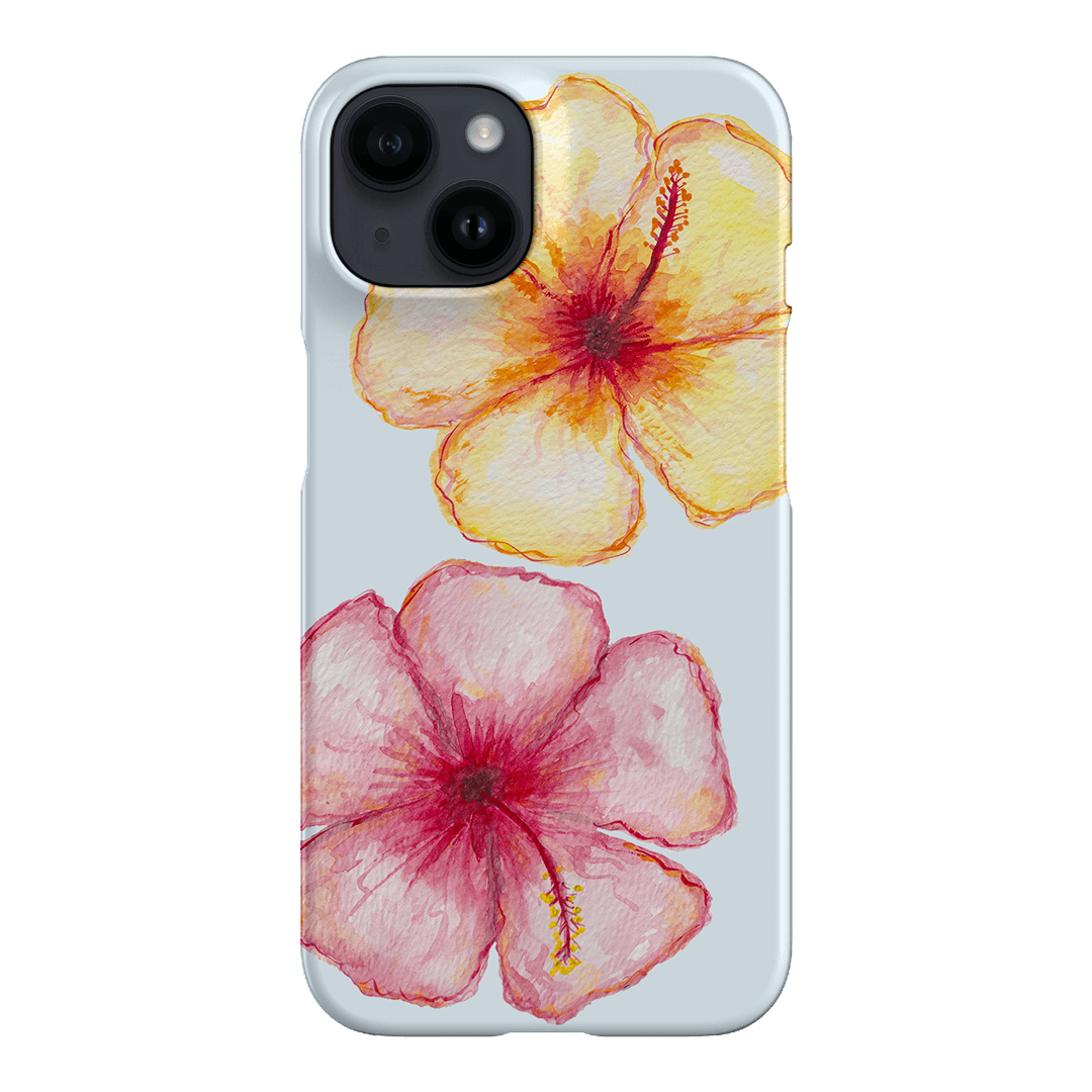 Hibiscus Flower Blue Printed Phone Cases iPhone 14 / Snap by BG. Studio - The Dairy