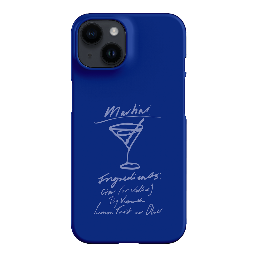 Martini Mood Blue Printed Phone Cases iPhone 14 / Snap by The Dairy - The Dairy