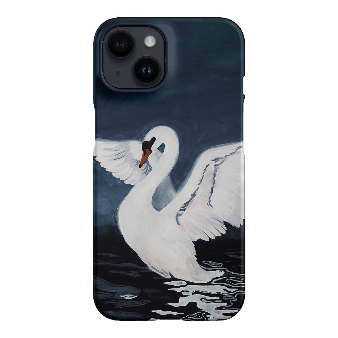 Midnight Swan Printed Phone Cases iPhone 14 / Snap by Lisa Hu - The Dairy