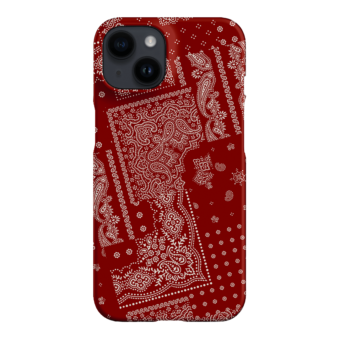 Paisley Crimson Printed Phone Cases iPhone 14 / Snap by The Dairy - The Dairy