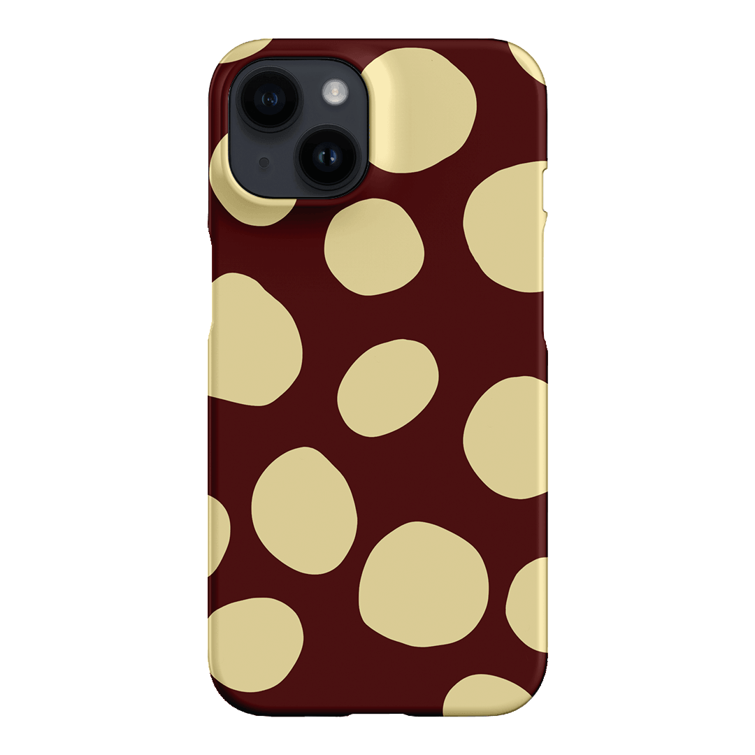 Pebbles Burgundy Butter Printed Phone Cases iPhone 14 / Snap by Veronica Tucker - The Dairy