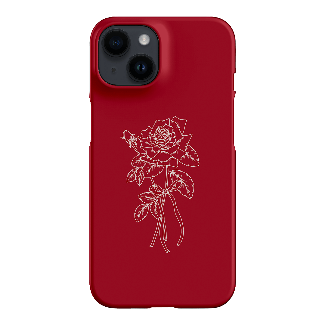Red Rose Printed Phone Cases iPhone 14 / Snap by Typoflora - The Dairy