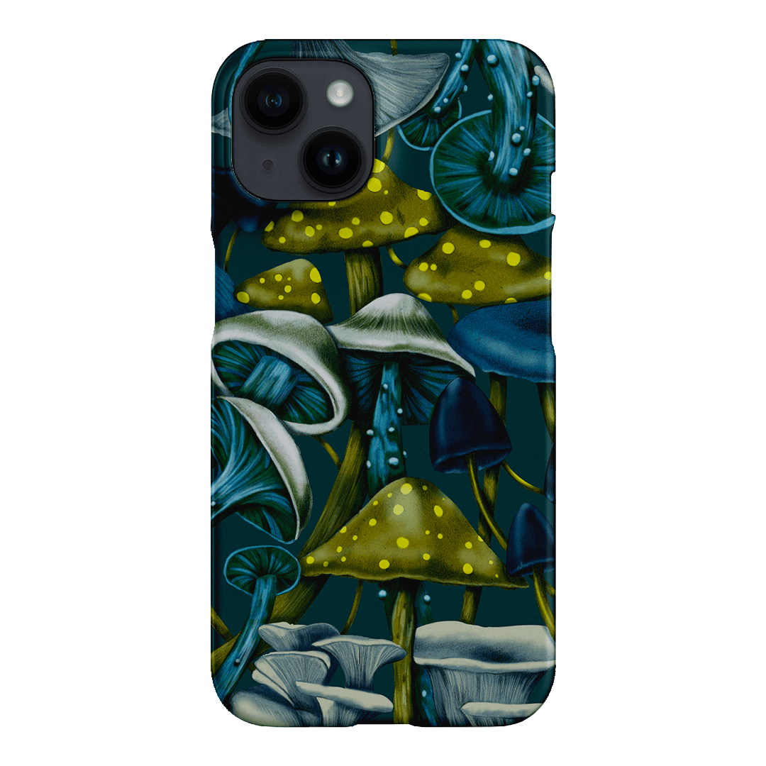 Shrooms Blue Printed Phone Cases iPhone 14 / Snap by Kelly Thompson - The Dairy