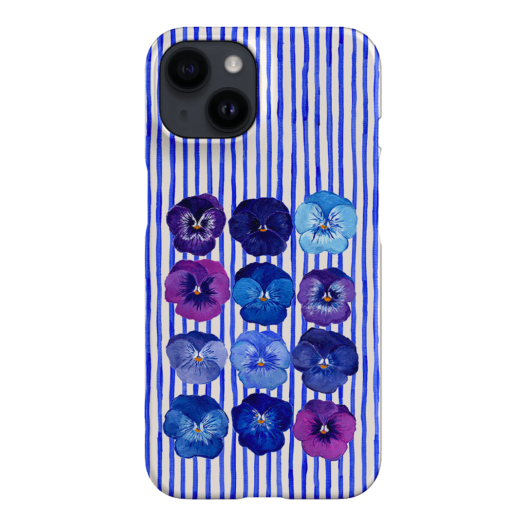 Striped Pansies Printed Phone Cases iPhone 14 / Snap by Kayla Henley - The Dairy
