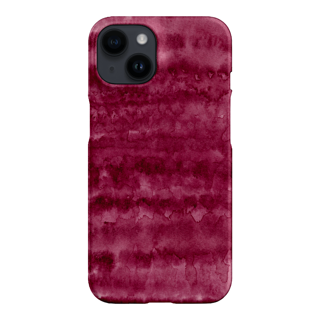 Watercolour Stripes Burgundy Printed Phone Cases iPhone 14 / Snap by The Dairy - The Dairy