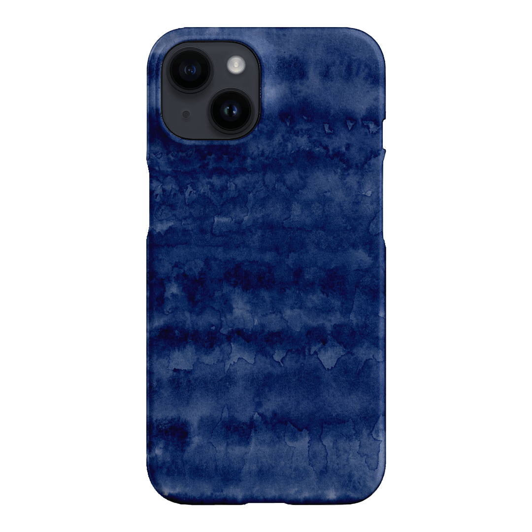 Watercolour Stripes Navy Printed Phone Cases iPhone 14 / Snap by The Dairy - The Dairy