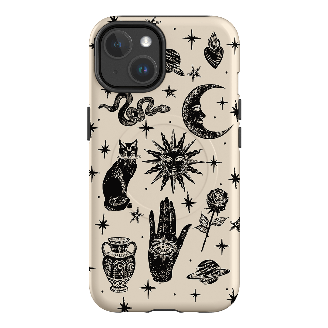 Astro Flash Beige Printed Phone Cases iPhone 14 / Armoured MagSafe by Veronica Tucker - The Dairy