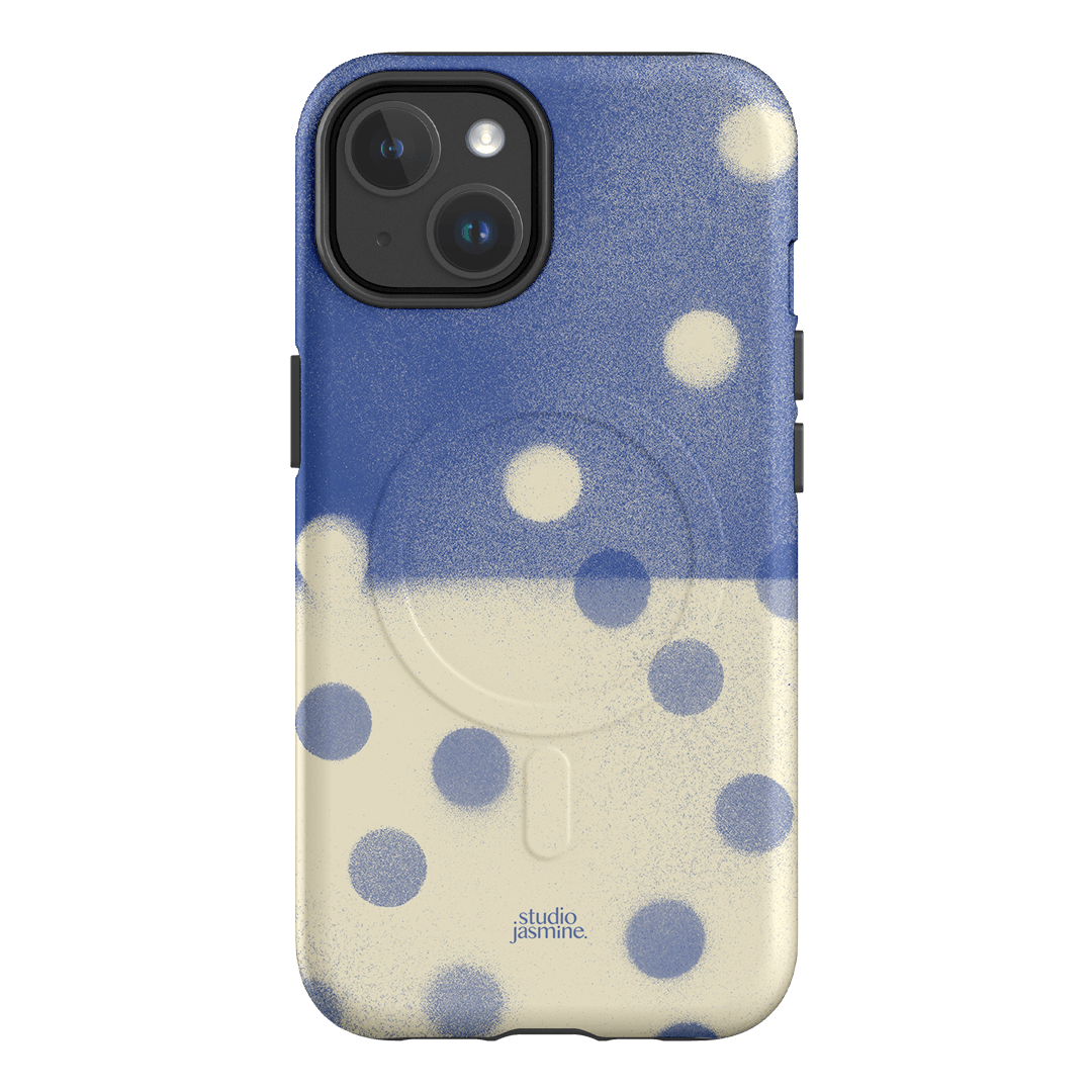 Bleu Polka Dot Printed Phone Cases iPhone 14 / Armoured MagSafe by Jasmine Dowling - The Dairy