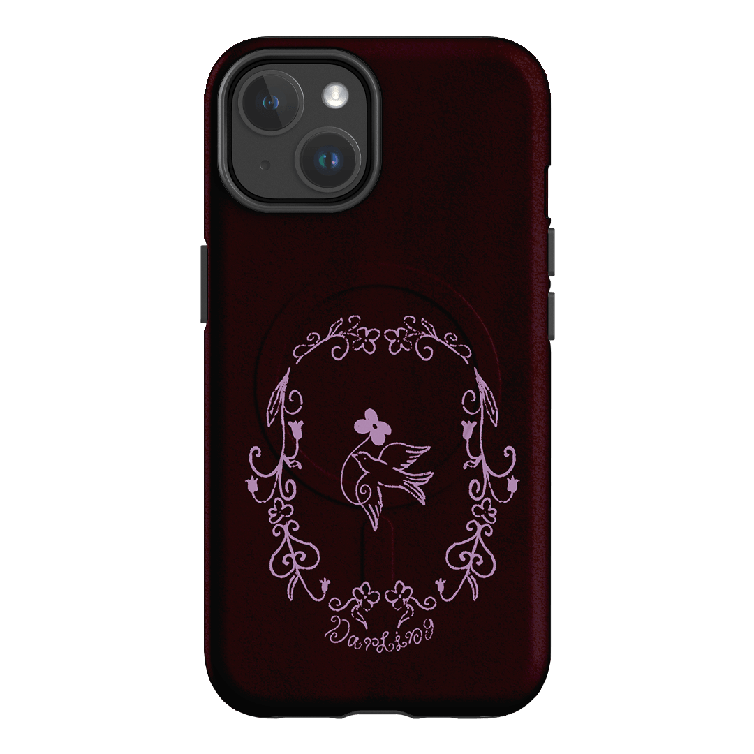 Darling Burgundy Printed Phone Cases by The Dairy - The Dairy