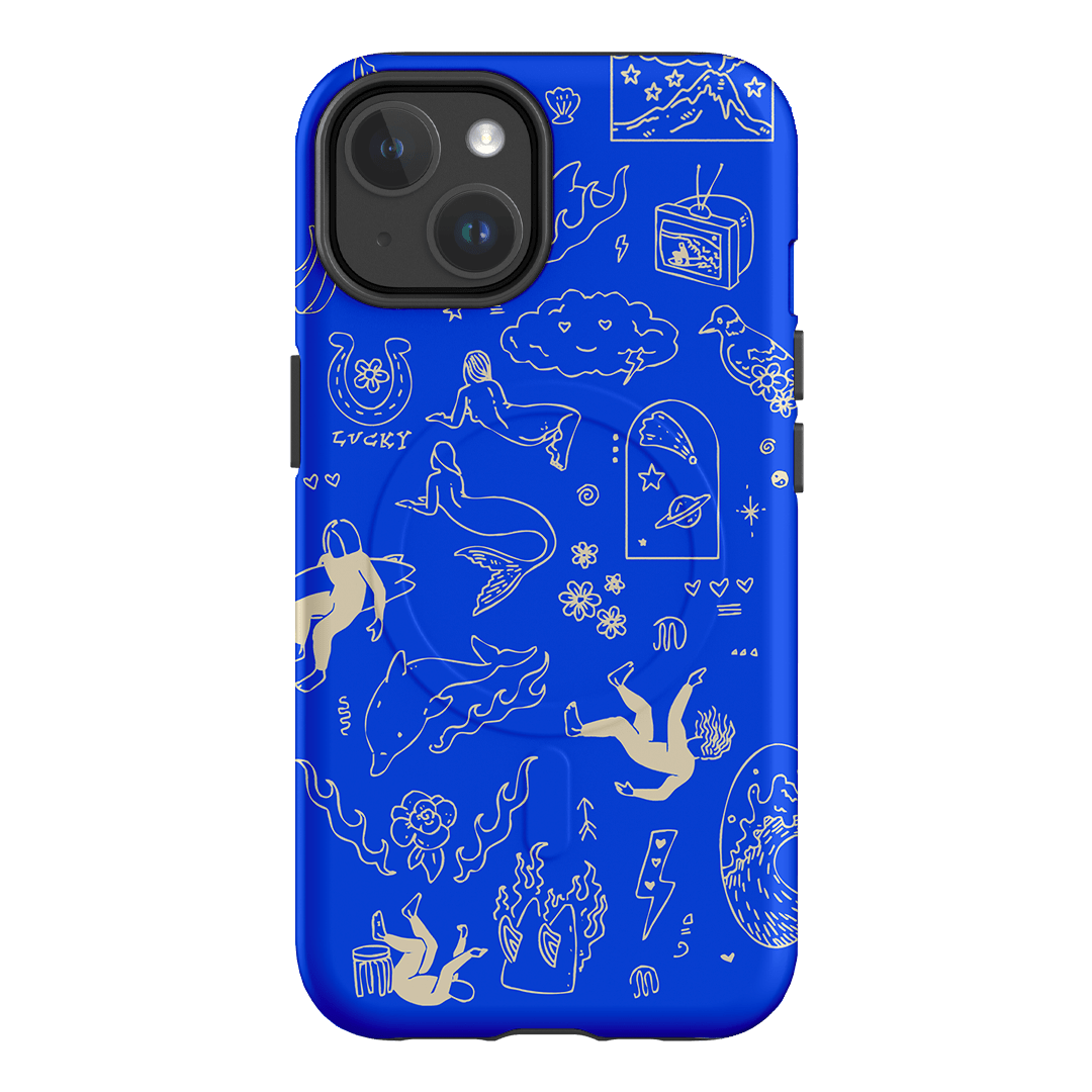 Easty Flash Blue Printed Phone Cases iPhone 14 / Armoured MagSafe by Easty Beasty - The Dairy