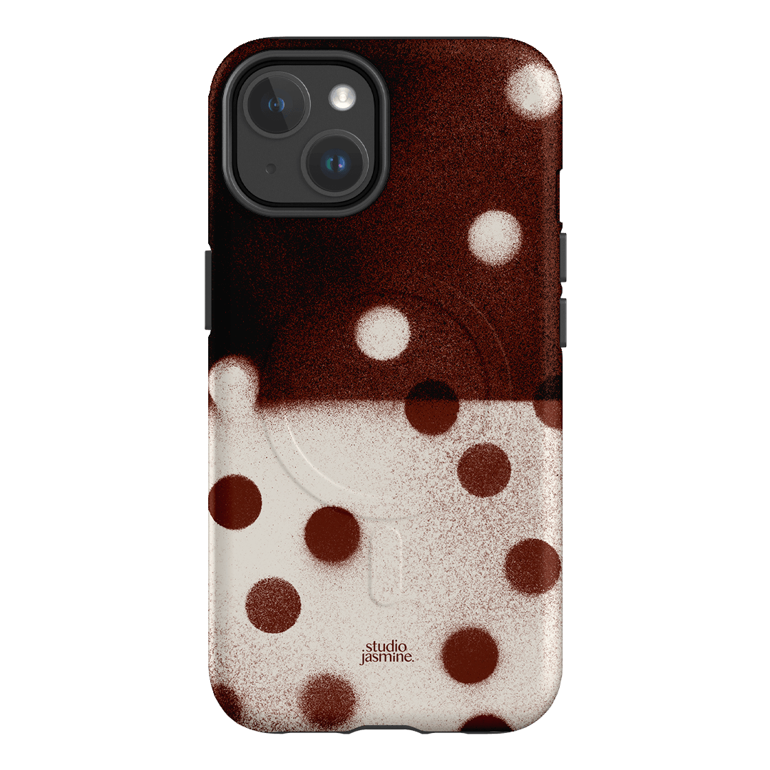 Espresso Polka Dot Printed Phone Cases iPhone 14 / Armoured MagSafe by Jasmine Dowling - The Dairy