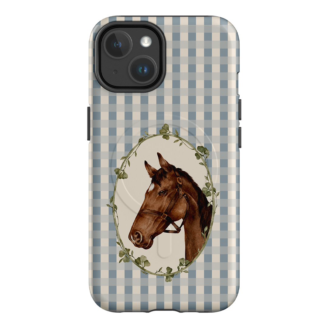 Gingham Horse Printed Phone Cases iPhone 14 / Armoured MagSafe by Kasiags Art - The Dairy
