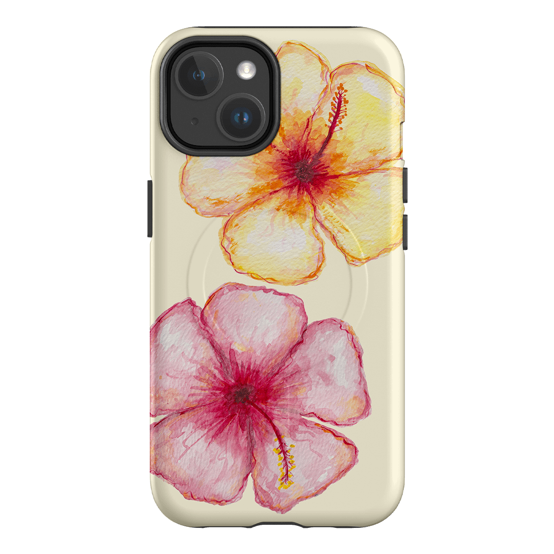 Hibiscus Flower Yellow Printed Phone Cases iPhone 14 / Armoured MagSafe by BG. Studio - The Dairy