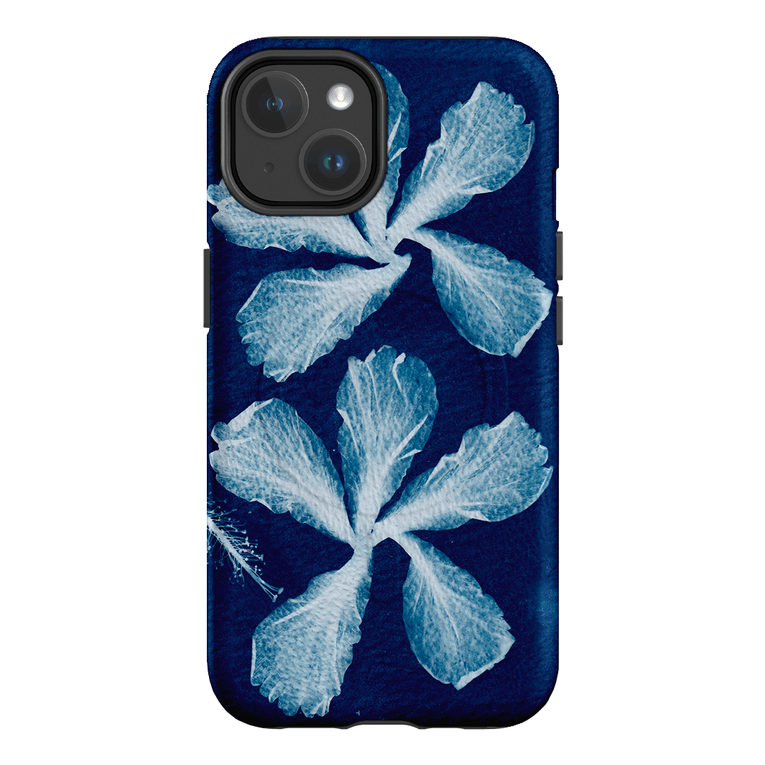 Hibiscus Cyanotype Printed Phone Cases iPhone 14 / Armoured MagSafe by Sally Hungerford - The Dairy