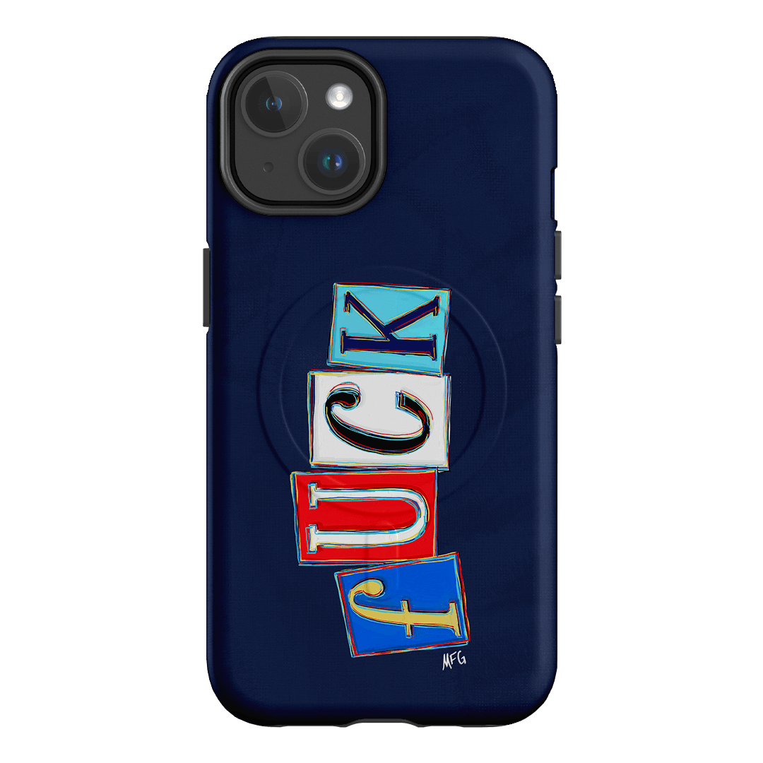Lil Fcks Blue Printed Phone Cases iPhone 14 / Armoured MagSafe by Margarbs Art - The Dairy