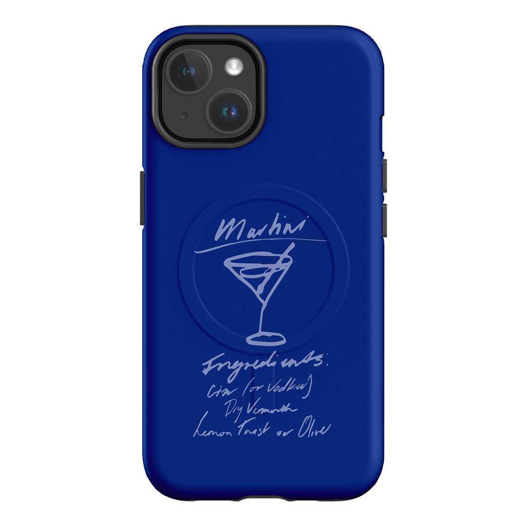 Martini Mood Blue Printed Phone Cases iPhone 14 / Armoured MagSafe by The Dairy - The Dairy