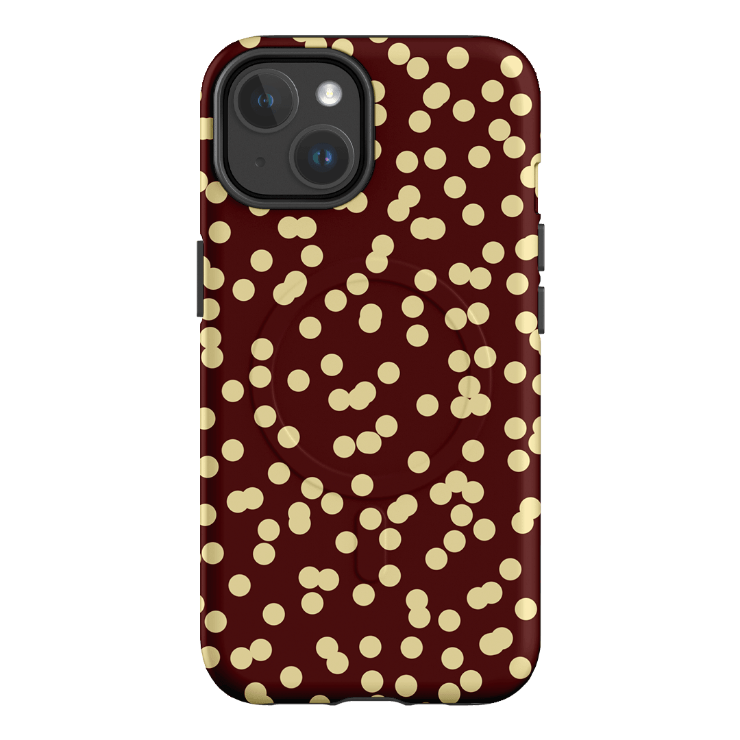 Mini Confetti Burgundy Butter Printed Phone Cases iPhone 14 / Armoured MagSafe by Veronica Tucker - The Dairy
