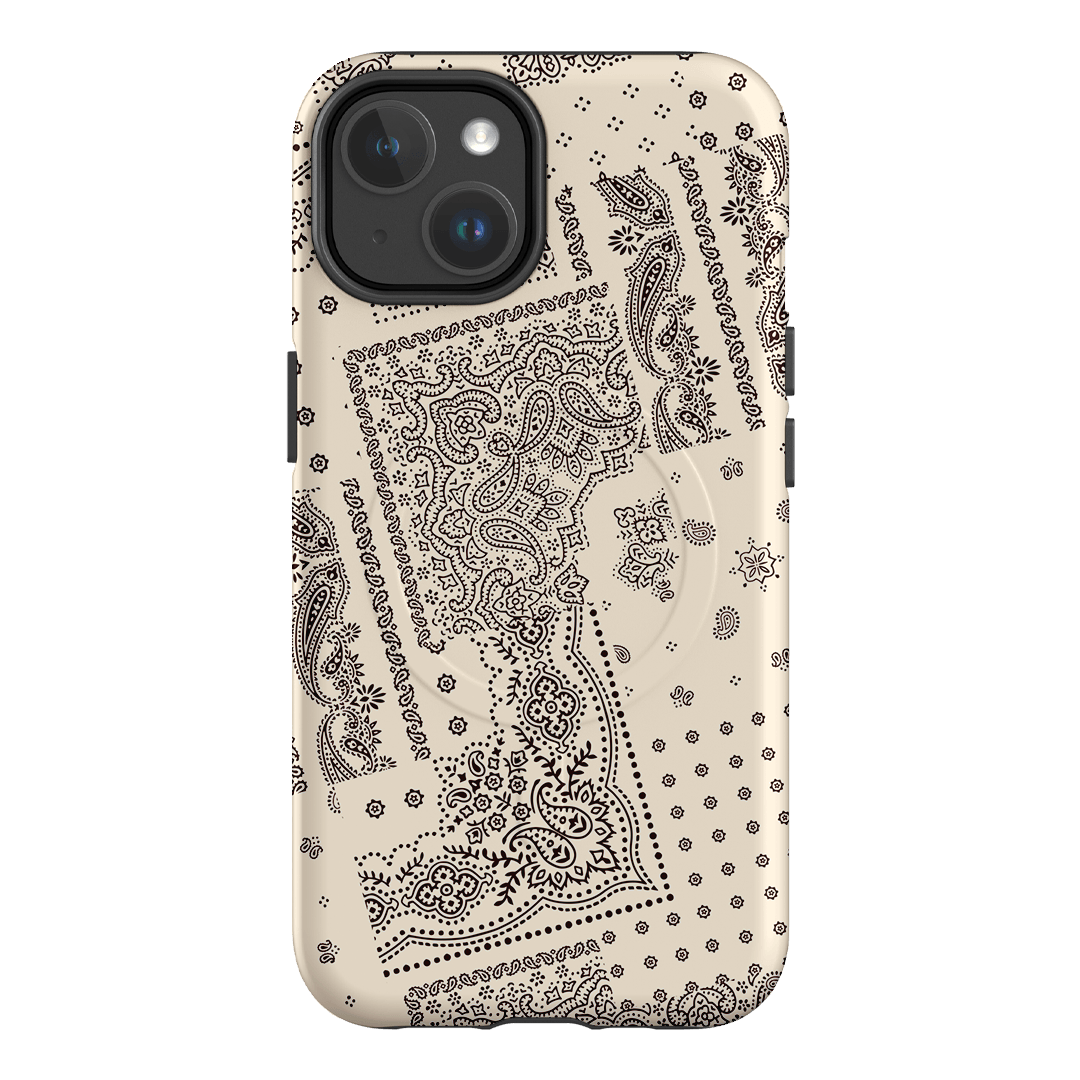 Paisley Ecru Printed Phone Cases iPhone 14 / Armoured MagSafe by The Dairy - The Dairy