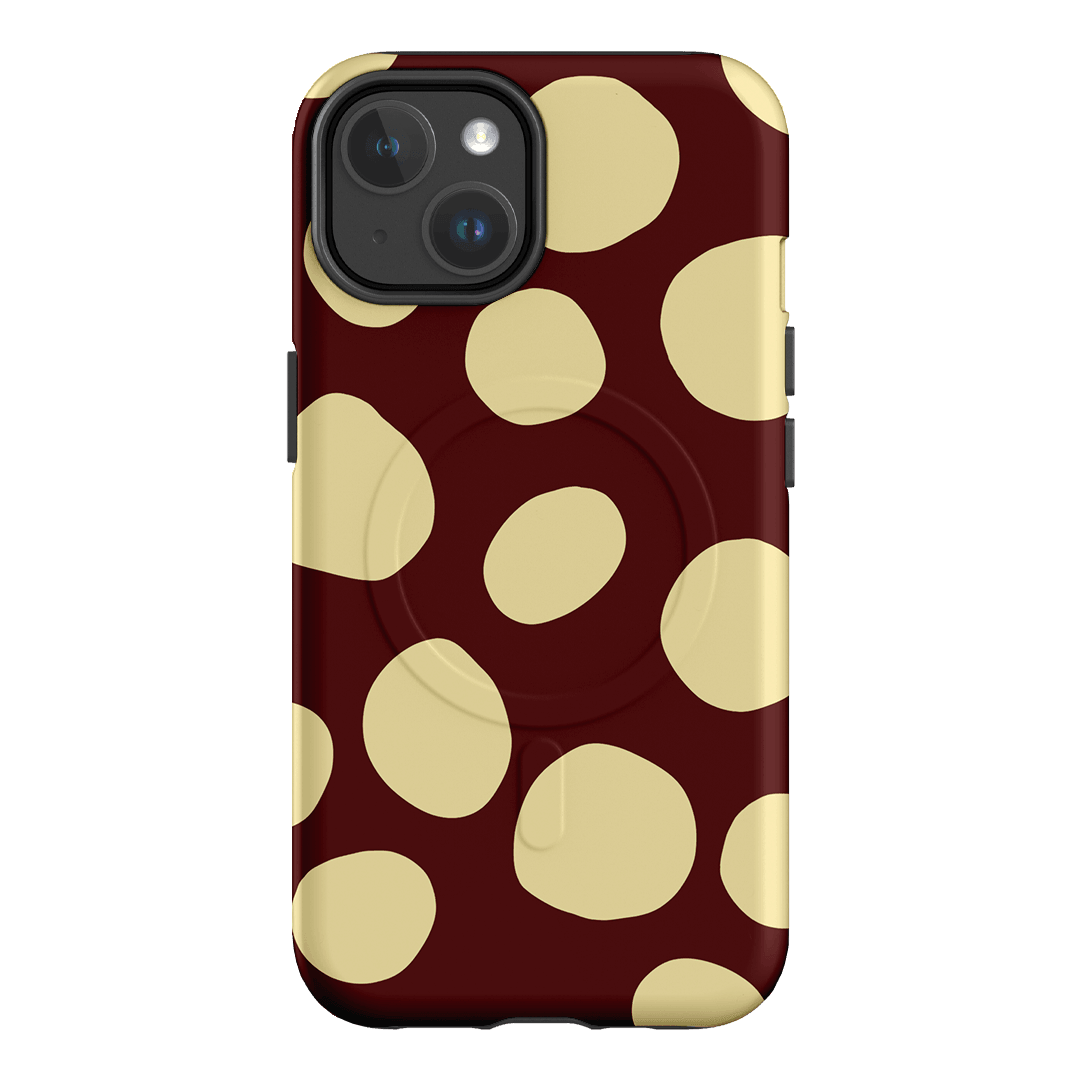 Pebbles Burgundy Butter Printed Phone Cases iPhone 14 / Armoured MagSafe by Veronica Tucker - The Dairy