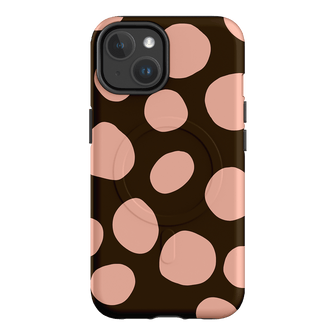 Pebbles Chocolate Pink Printed Phone Cases iPhone 14 / Armoured MagSafe by Veronica Tucker - The Dairy