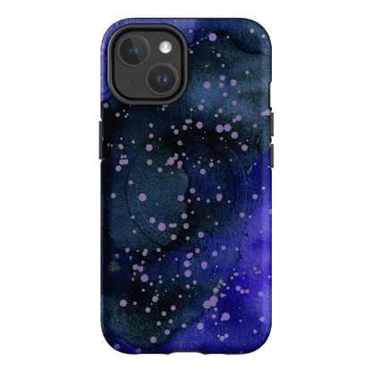 Spotty Navy Printed Phone Cases iPhone 14 / Armoured MagSafe by The Dairy - The Dairy