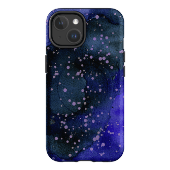 Spotty Navy Printed Phone Cases iPhone 14 / Armoured MagSafe by The Dairy - The Dairy