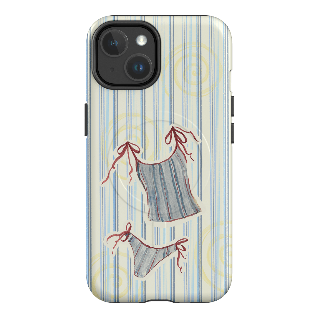 Stripe Tankini Printed Phone Cases iPhone 14 / Armoured MagSafe by Kayla Carr - The Dairy