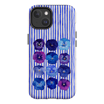 Striped Pansies Printed Phone Cases iPhone 14 / Armoured MagSafe by Kayla Henley - The Dairy