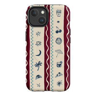 Summer Snacks Burgundy Printed Phone Cases iPhone 14 / Armoured MagSafe by Charlie Taylor - The Dairy