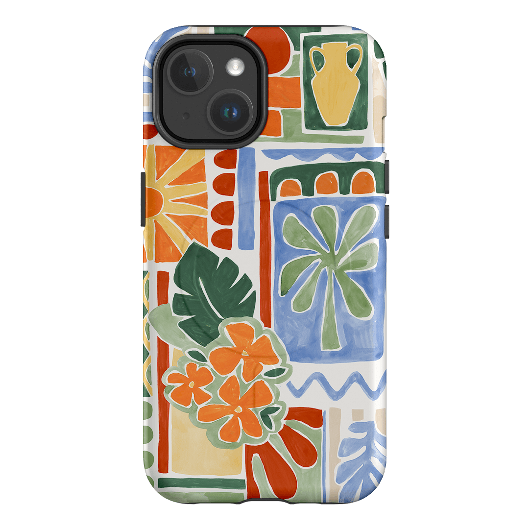 Tropicana Tile Printed Phone Cases iPhone 14 / Armoured MagSafe by Charlie Taylor - The Dairy