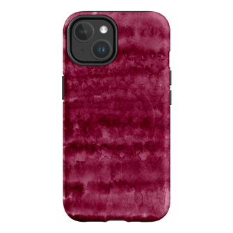 Watercolour Stripes Burgundy Printed Phone Cases iPhone 14 / Armoured MagSafe by The Dairy - The Dairy