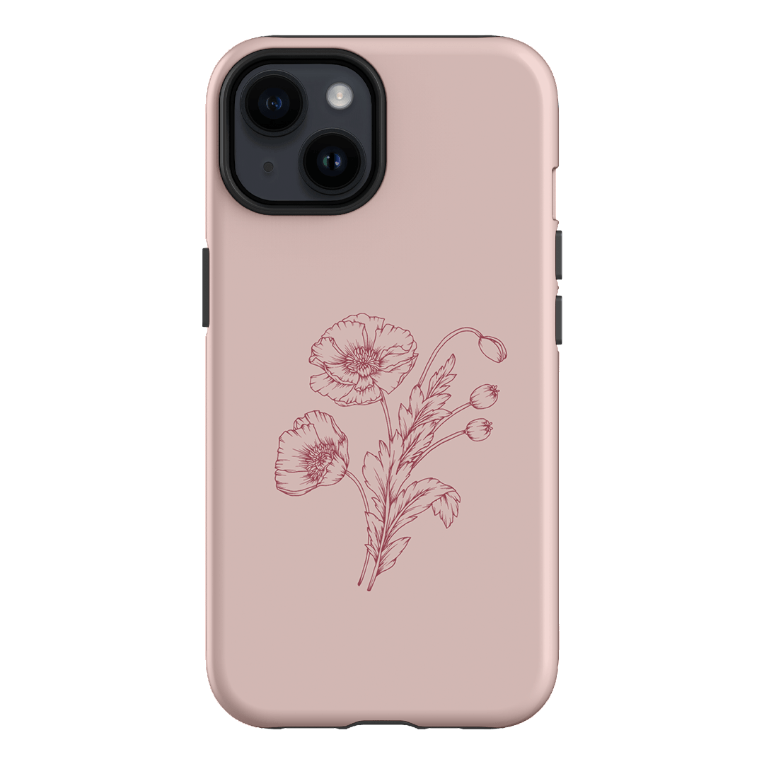Blush Poppies Printed Phone Cases iPhone 14 / Armoured by Typoflora - The Dairy