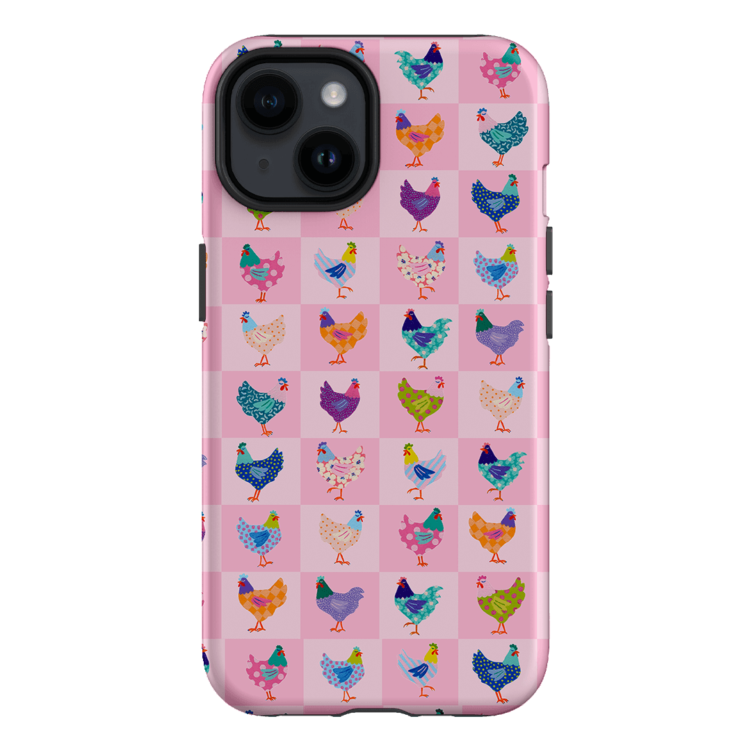 Checkered Chickens Printed Phone Cases iPhone 14 / Armoured by Kayla Henley - The Dairy
