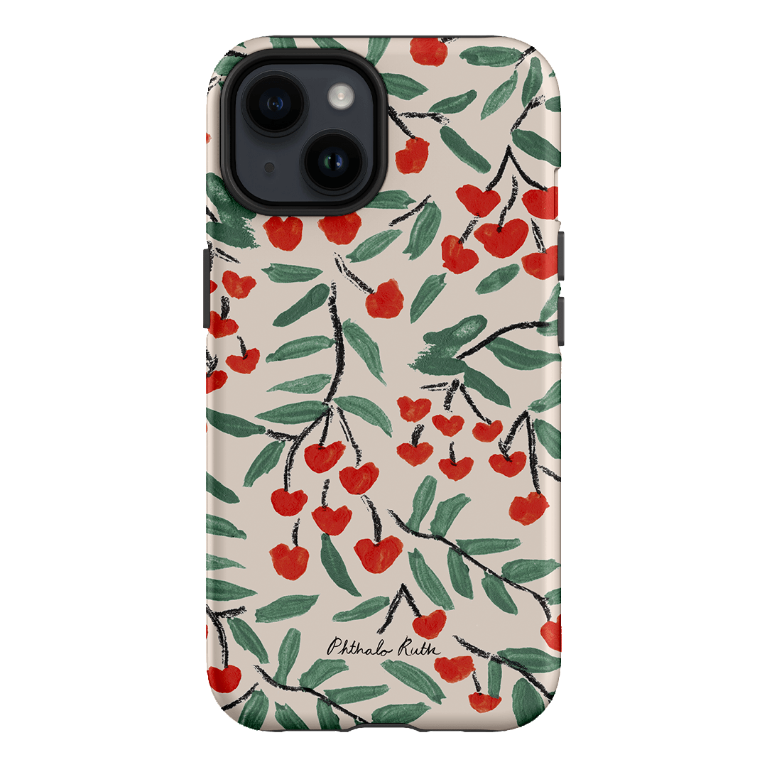 Cherry Love Printed Phone Cases iPhone 14 / Armoured by Phthalo Ruth - The Dairy