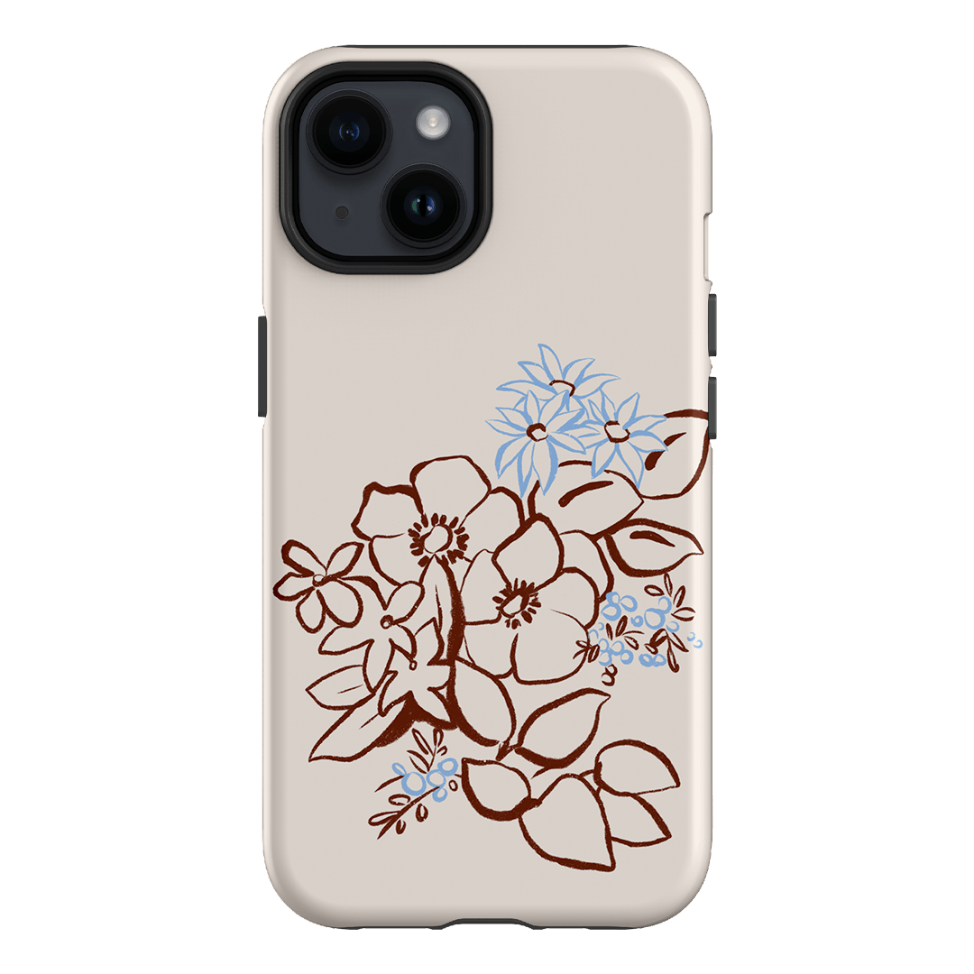 Cream Posy Printed Phone Cases iPhone 14 / Armoured by Typoflora - The Dairy
